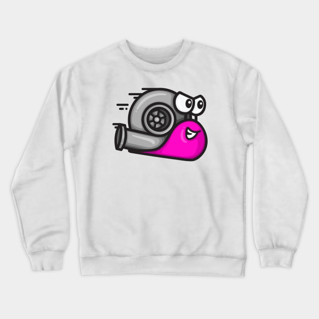 Turbo Snail - Pink Crewneck Sweatshirt by hoddynoddy